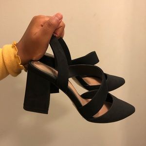 Office shoes and a school bag